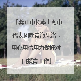 龚正市长率上海市代表团赴青海果洛，用心用情用力做好对口援青工作