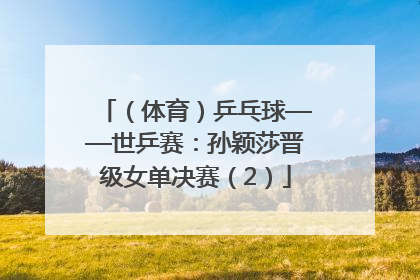 （体育）乒乓球——世乒赛：孙颖莎晋级女单决赛（2）