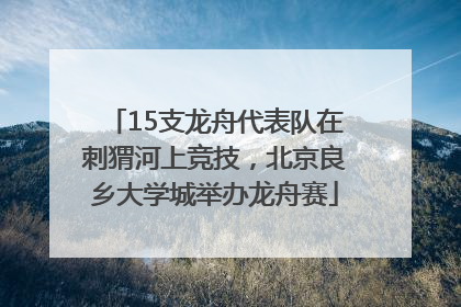 15支龙舟代表队在刺猬河上竞技，北京良乡大学城举办龙舟赛
