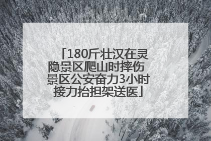 180斤壮汉在灵隐景区爬山时摔伤 景区公安奋力3小时接力抬担架送医