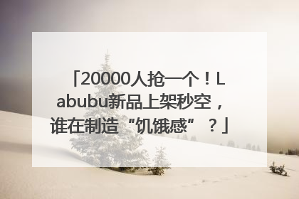 20000人抢一个！Labubu新品上架秒空，谁在制造“饥饿感”？