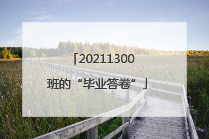 20211300班的“毕业答卷”