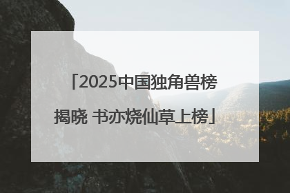 2025中国独角兽榜揭晓 书亦烧仙草上榜