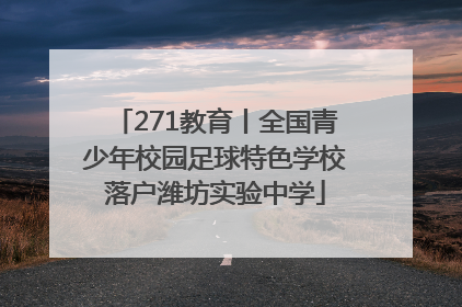 271教育丨全国青少年校园足球特色学校落户潍坊实验中学