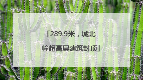 289.9米，城北一幢超高层建筑封顶