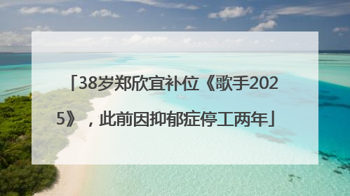 38岁郑欣宜补位《歌手2025》，此前因抑郁症停工两年