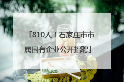 810人！石家庄市市属国有企业公开招聘
