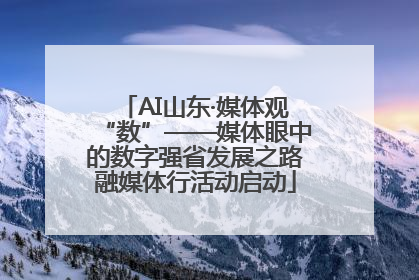 AI山东·媒体观“数”——媒体眼中的数字强省发展之路融媒体行活动启动