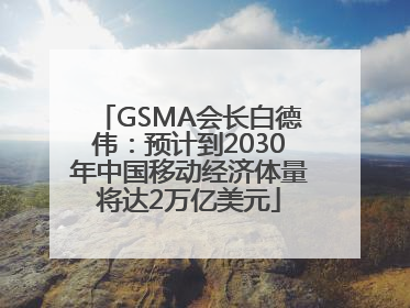 GSMA会长白德伟：预计到2030年中国移动经济体量将达2万亿美元
